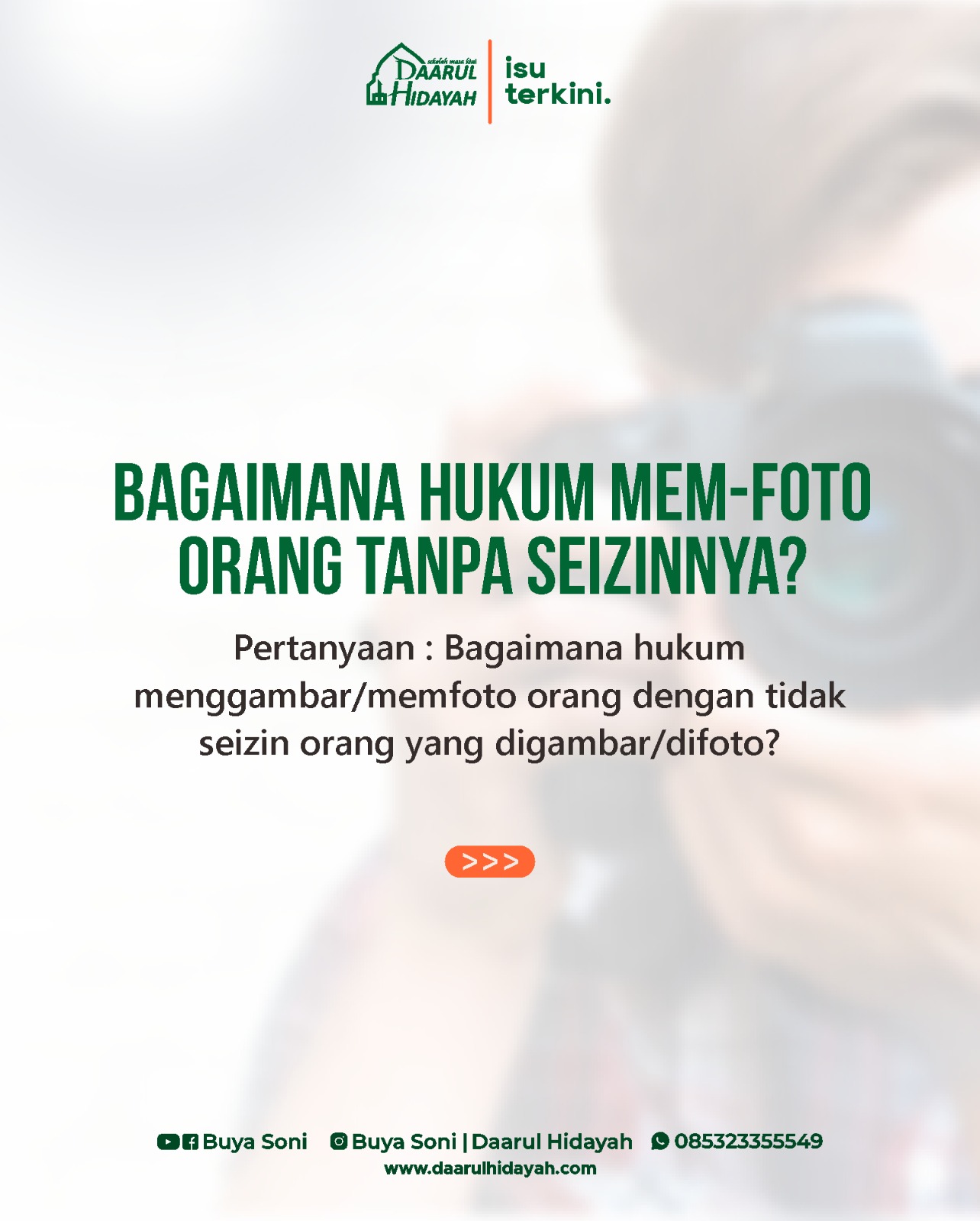 BAGAIMANA HUKUM MEM-FOTO ORANG TANPA SEIZINNYA?