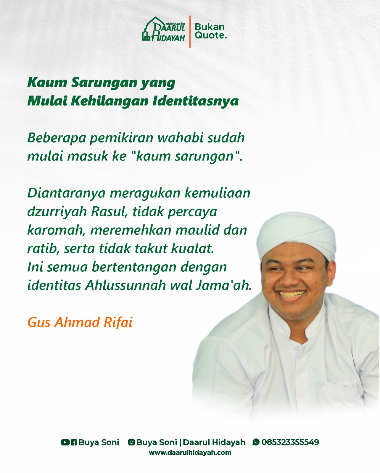 Kaum Sarungan yang Mulai Kehilangan Identitasnya