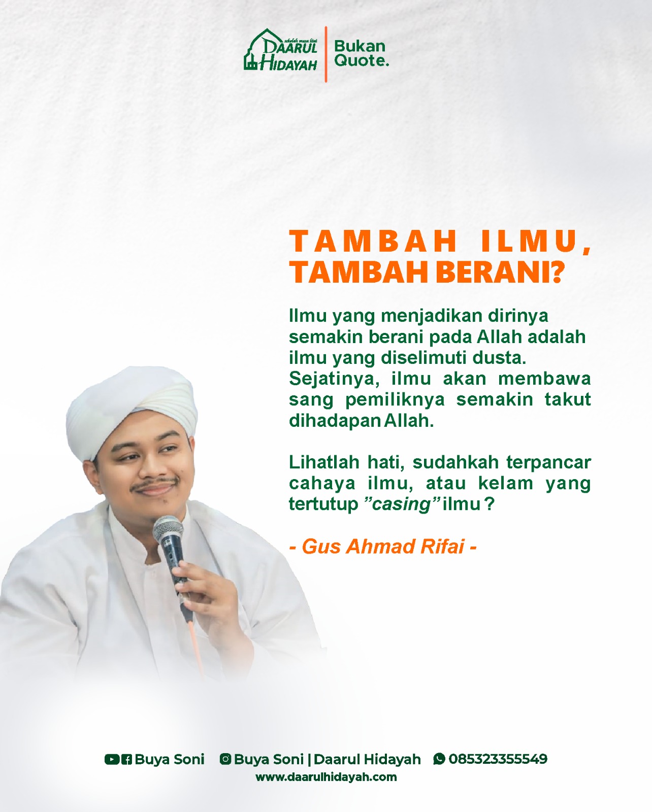 TAMBAH ILMU, TAMBAH BERANI ?