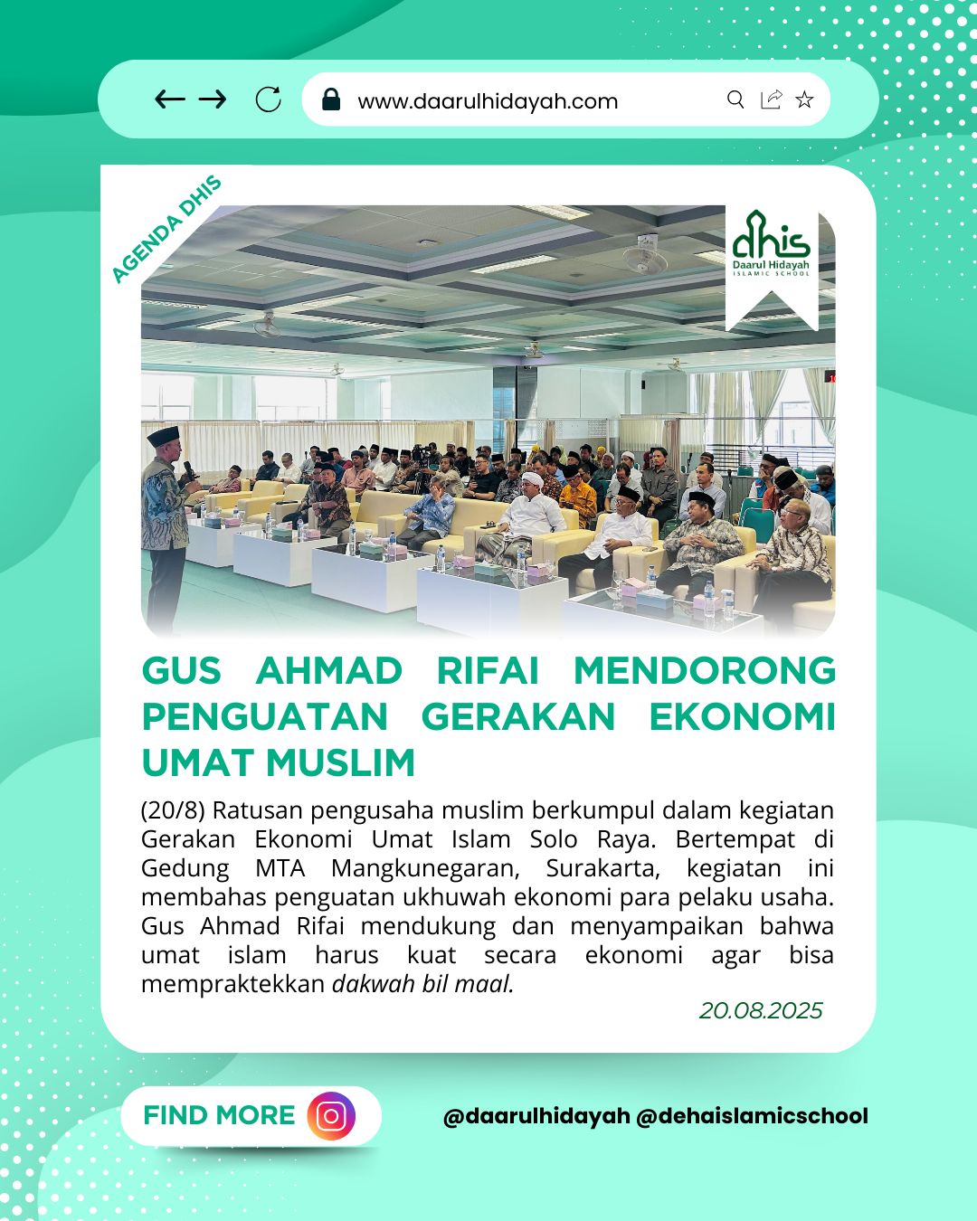 Gus Ahmad Rifai Mendorong Ekonomi Umat Muslim