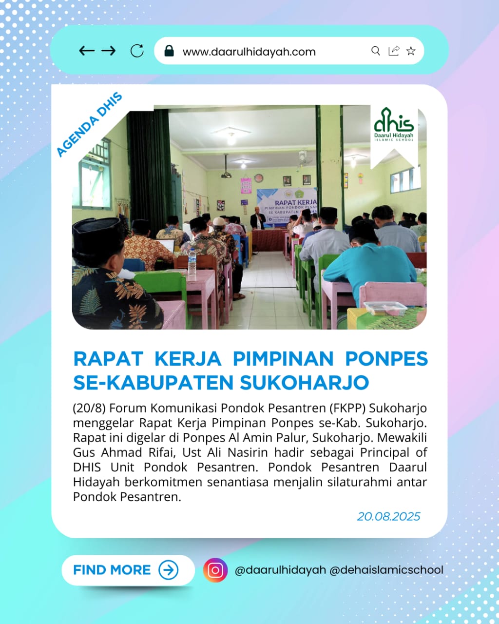 Rapat Kerja Pimpinan PONPES Se-Kabupaten Sukoharjo