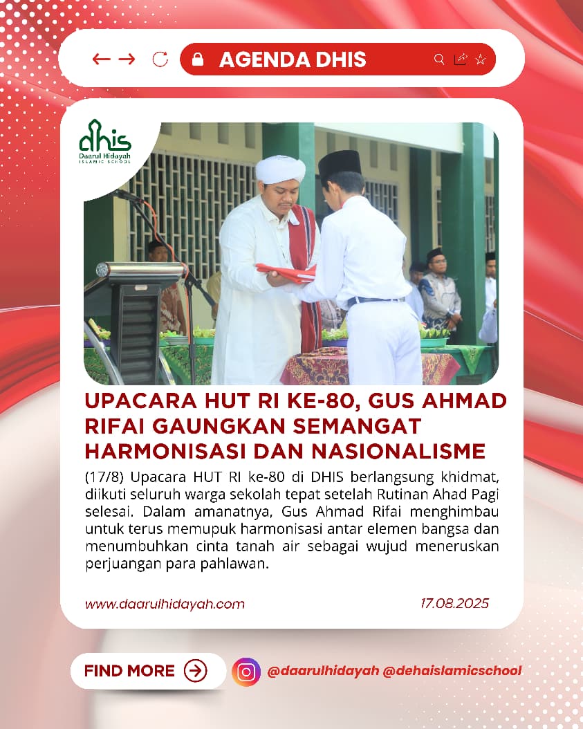 Upacara HUT RI Ke-80, Gus Ahmad Rifai Gaungkan Semangat Harmonisasi dan Nasionalisme